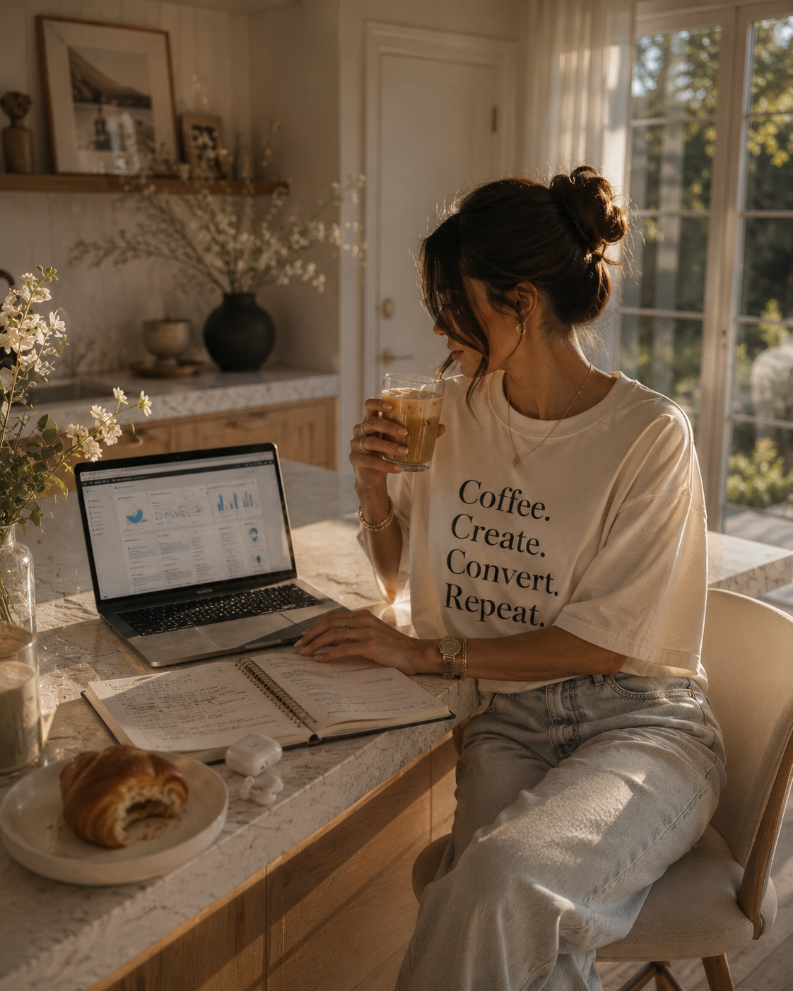 ☕ Coffee. Create. Convert. Repeat. Tee