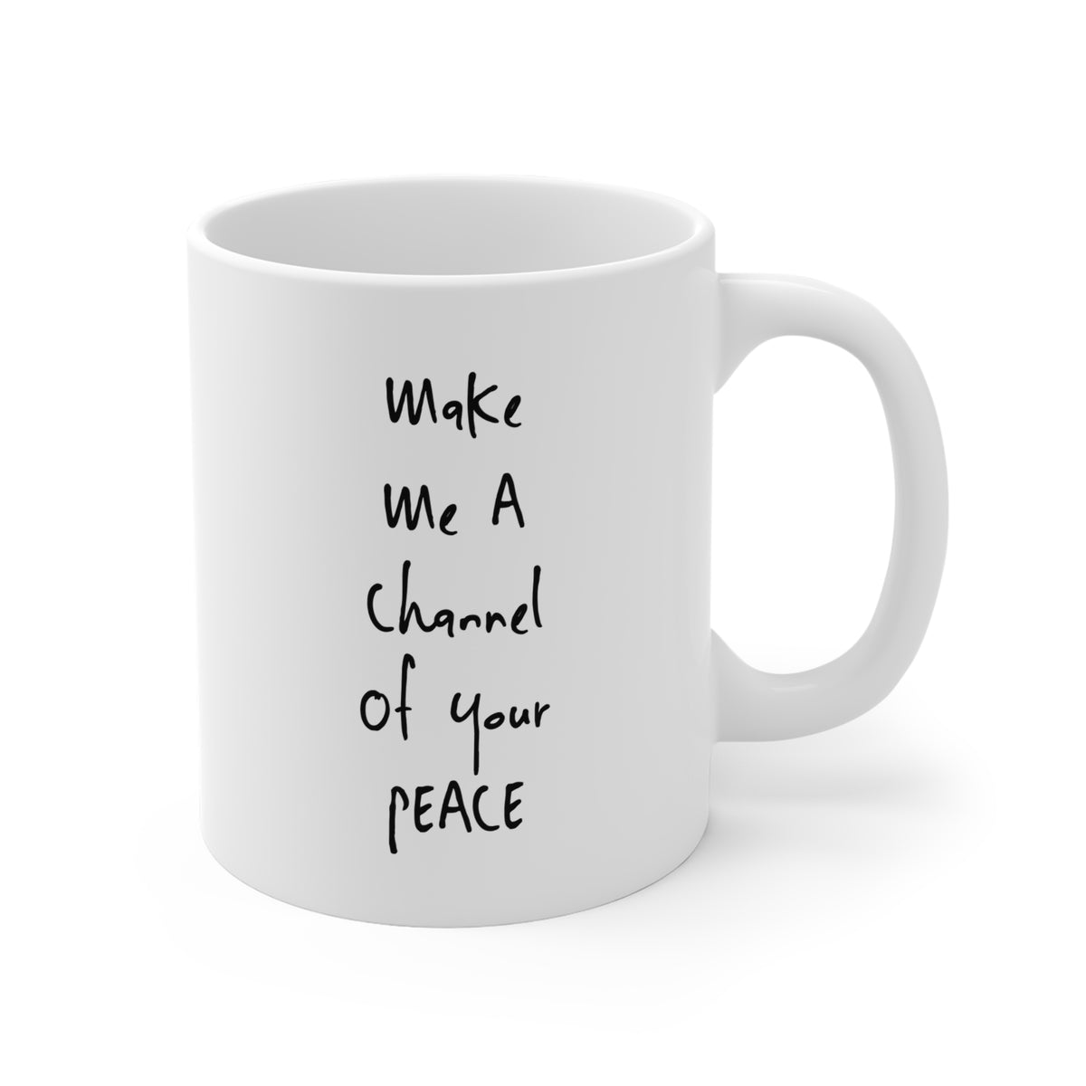 Make Me A Channel of Your Peace Mug | Catholic Peace & Reflection Gift