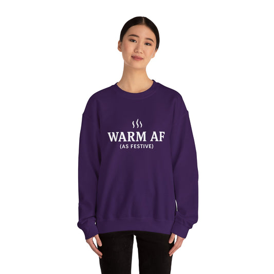 WARM AF (as festive) Holiday Crewneck