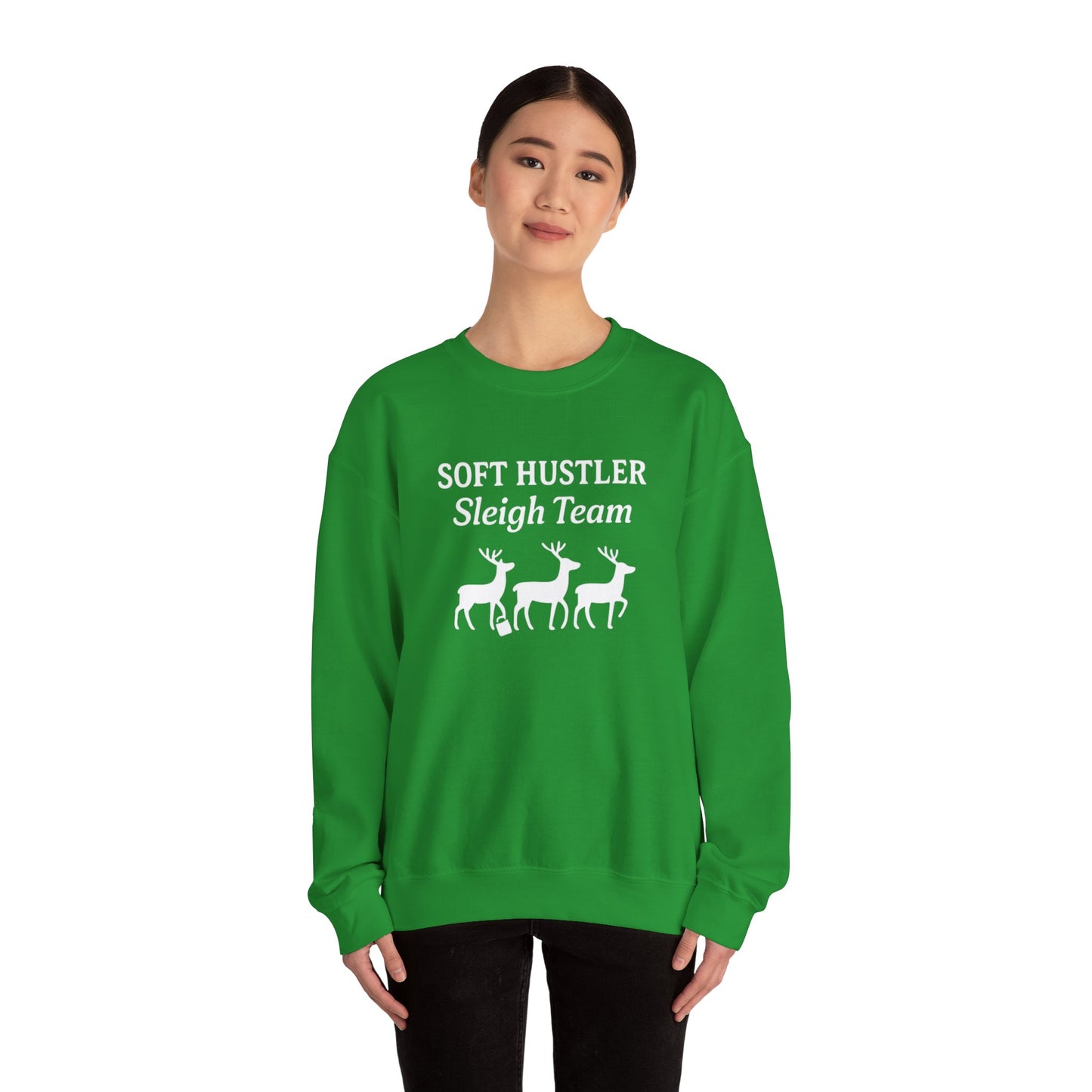 Soft Hustler Sleigh Team Christmas Crewneck