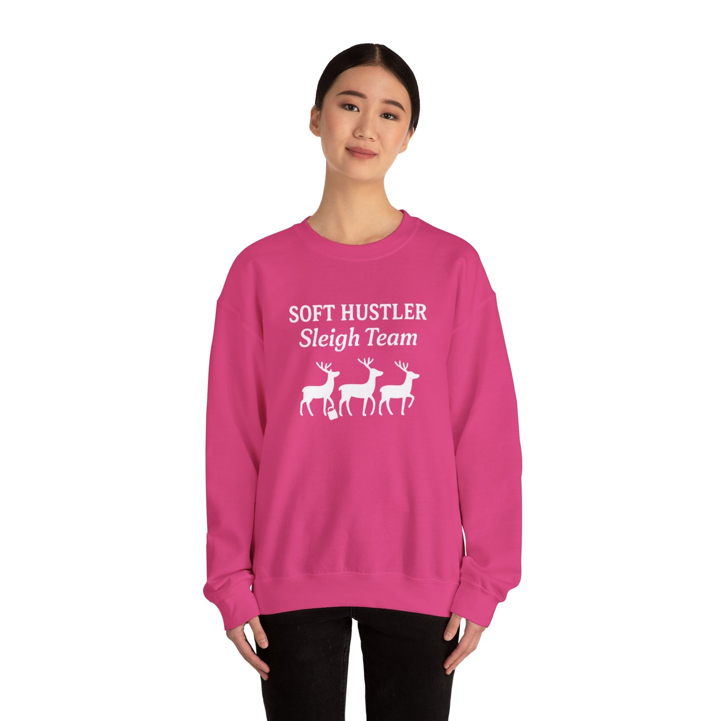 Soft Hustler Sleigh Team Christmas Crewneck