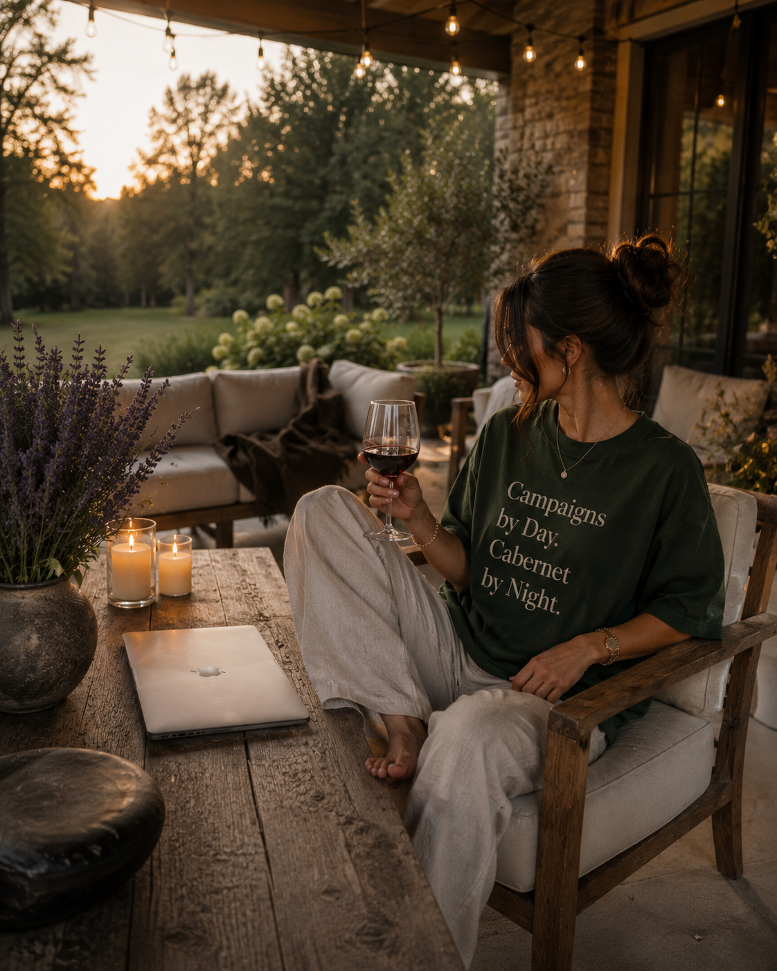🍷 Campaigns by Day. Cabernet by Night. Tee
