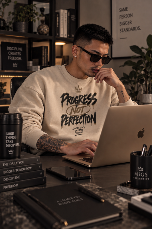 PROGRESS NOT PERFECTION Crewneck Sweatshirt