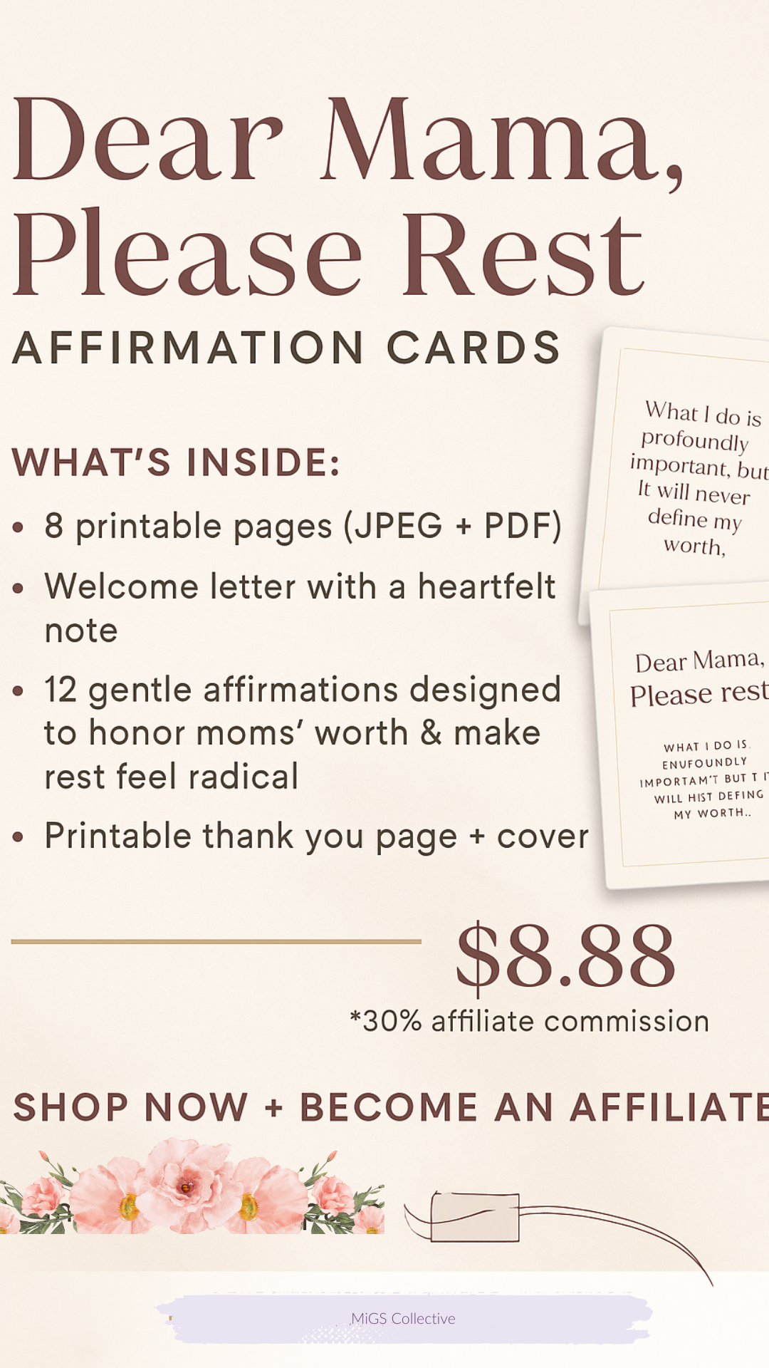 Dear Mama, Please Rest – Affirmation Deck